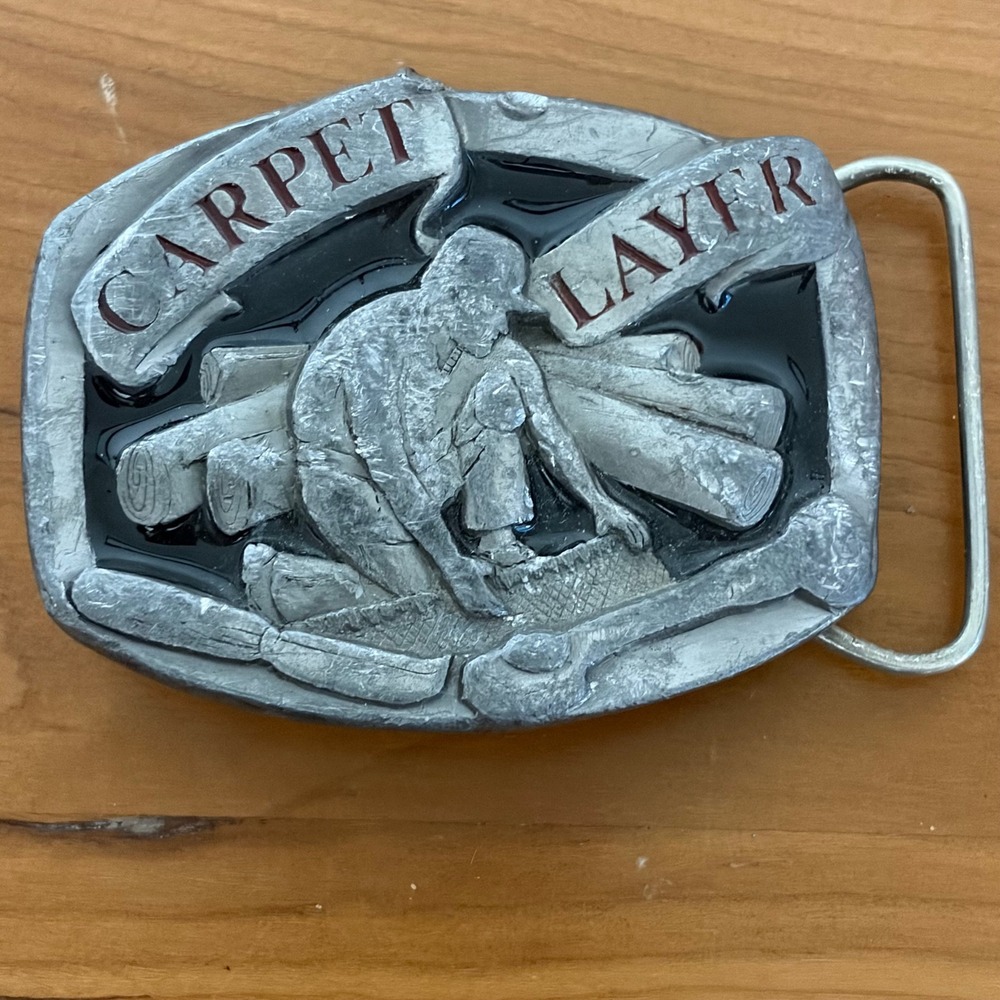 Vintage Buckles of America Carpet Layer Belt Buckle BA-240 Masterpiece Coll.